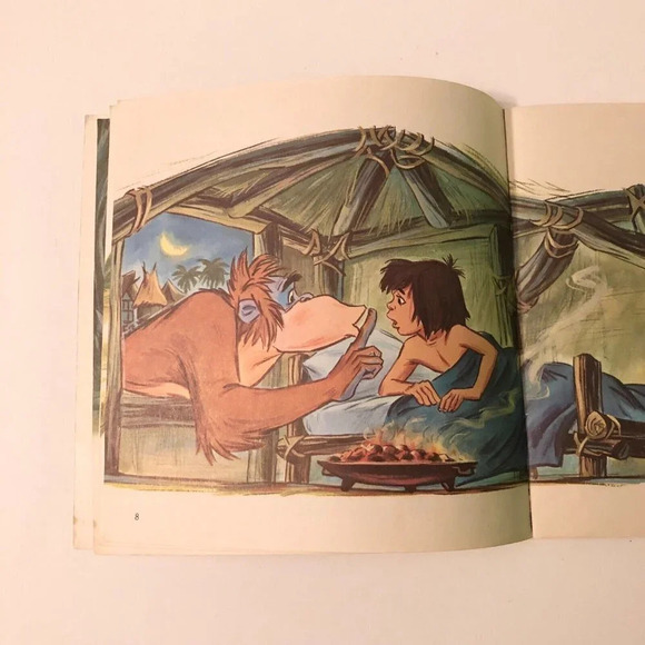 Vintage 1969 Disney More Jungle Book Baloo and Mowgli Book Only No Record - Picture 11 of 16